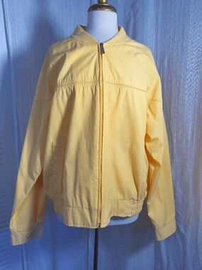 Windbreaker Jacket Size XL Men's VTG 80's Yellow Gorpcore Streetwear